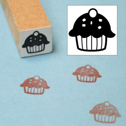 ぷちスタンプ　カップケーキ　チョコ