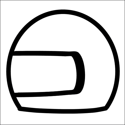 シンプル ヘルメットスタンプ