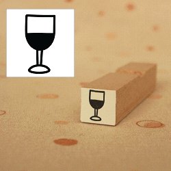 画像1: ワイングラス　赤ワインスタンプ