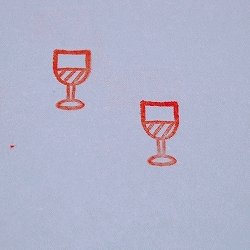 画像2: ワイングラス　ロゼスタンプ